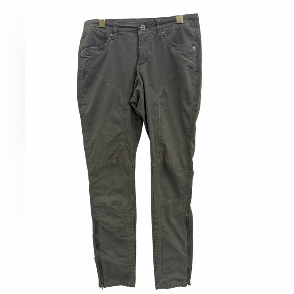 Kuhl Inspiratr Hiking Pants Olive Green Skinny Zip Ankle Outdoor Trail Women’s